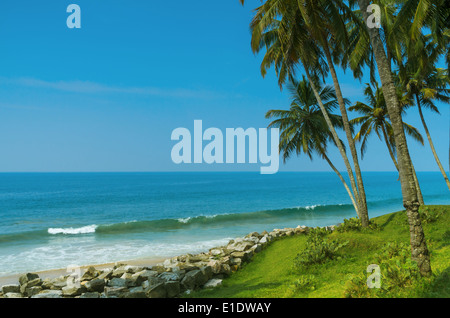 Plages indiennes incroyable, Varkala. Kerala, Inde Banque D'Images