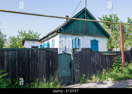 Maison à Yenakiieve (ville natale de l'ancien président ukrainien Viktor Fedorovych Yanukovych), Donetsk, Ukraine Banque D'Images