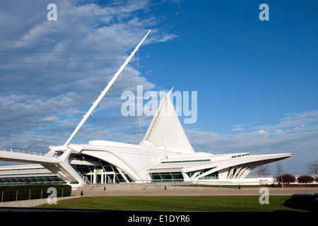 Une vue sur le Milwaukee Art Museum à Milwaukee, Wisconsin Banque D'Images