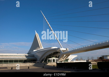 Une vue sur le Milwaukee Art Museum à Milwaukee, Wisconsin Banque D'Images