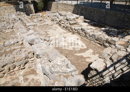 Partie de le palais minoen de Knossos en Crète. Banque D'Images