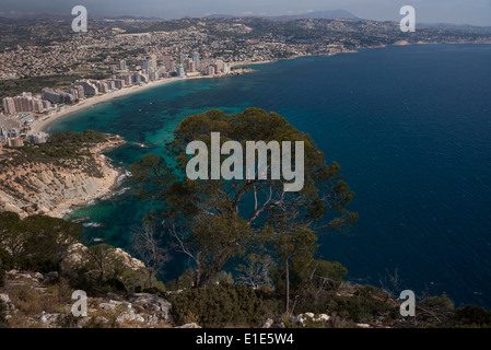 Fossa beach et la côte de la Costa Blanca Banque D'Images
