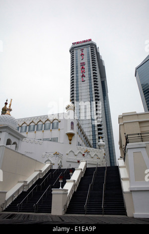 Une vue sur le Taj Mahal Hotel et casino à Atlantic City, New Jersey Banque D'Images