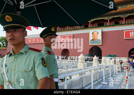 La Chine, Pékin, Tian'anmen, l'entrée principale du Palais Impérial à la Cité Interdite Banque D'Images