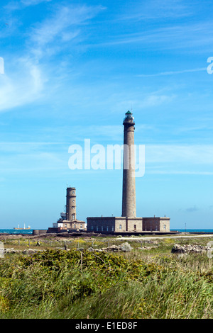 La pointe de Barfleur phares à Gatteville-le-phare, île du Cotentin, Normandie, France Banque D'Images