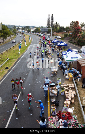 Marathon 2014 camarades coureurs en dehors de l'Afrique du Sud Durban Coupe 45e Banque D'Images