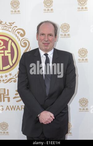 Los Angeles, Californie, USA. 1er juin 2014. Compositeur et producteur de musique de film Hans Zimmer arrive à l'Huading Film Awards à la Ricardo Montalban Theatre le dimanche, Juin 1, 2014, à Hollywood, Californie. Ringo : crédit Chiu/ZUMAPRESS.com/Alamy Live News Banque D'Images