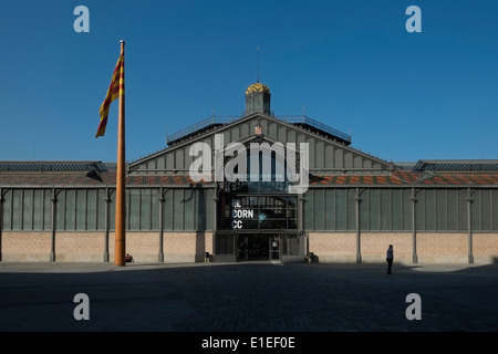 Extérieur de Mercat del Born ancien marché public construit en fer dans le style moderniste catalan situé dans la partie orientale du quartier de la Ribera à Barcelone Catalogne Espagne Banque D'Images