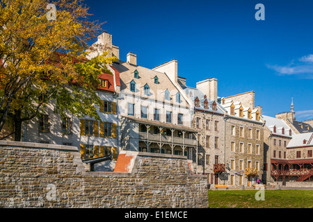 Les bâtiments historiques de la Basse-ville, dans le Vieux Québec, ville de Québec, Québec, Canada. Banque D'Images