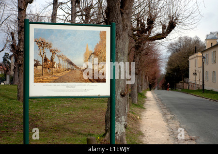 AJAXNETPHOTO - LOUVECIENNES,FRANCE. Voir peint par peintre impressionniste Alfred Sisley 1839-1899 'CHEMIN DE LA MACHINE, LOUVECIENNES, 1873." Photo:JONATHAN EASTLAND/AJAX REF:60904 288 Banque D'Images