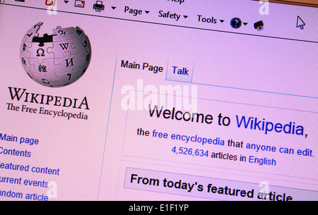 Site Web Wikipedia Banque D'Images