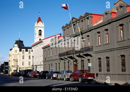 Palacio de la Gobernación gouvernement provincial building Punta Arenas Chili Banque D'Images