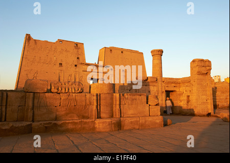 Égypte, vallée du Nil, Edfou, Temple d'Horus Banque D'Images