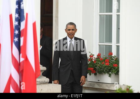 Varsovie, Pologne. 3 juin, 2014. Varsovie, Pologne, juin 2014 3ème Président des États-Unis d'Amérique Barack Obama visite en Pologne pour célébrer 25e anniversaire de la liberté de la Pologne. Barack Obama rencontre le président polonais Bronislaw Komorowski. Credit : Michal Fludra/NurPhoto ZUMAPRESS.com/Alamy/Live News Banque D'Images