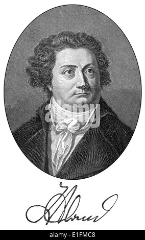 August Wilhelm Iffland, 1759 - 1814, un acteur allemand, metteur en scène et dramaturge, Banque D'Images
