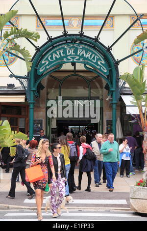 Cafe De Paris, l'entrée du Casino, Monte Carlo, Monaco, Cote d'Azur, Méditerranée, Europe Banque D'Images