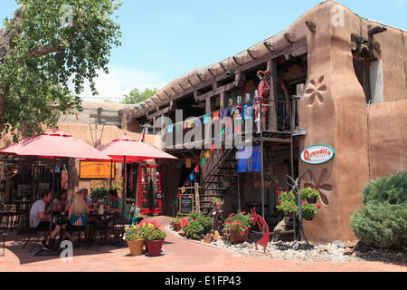 Des cafés et des boutiques, de la vieille ville, Albuquerque, Nouveau Mexique, États-Unis d'Amérique, Amérique du Nord Banque D'Images