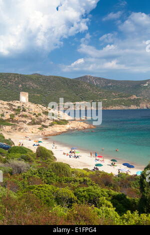 Costa del Sud, près de Chia, Province de Cagliari, Sardaigne, Italie, Méditerranée, Europe Banque D'Images