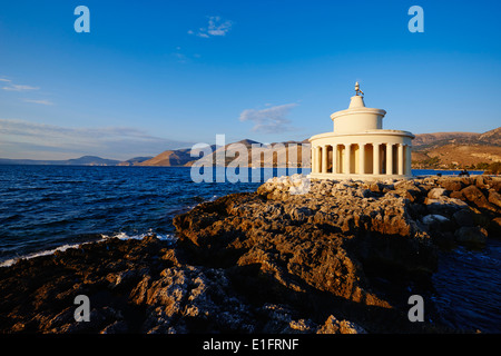 La Grèce, l'île de Céphalonie, ionienne, Argostoli, phare de Bonaventure Theodoron St. Banque D'Images