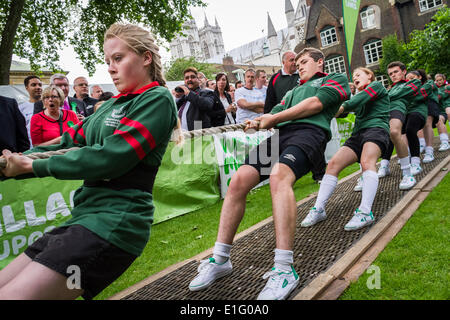 Westminster, London, UK. 06Th Juin, 2014. Remorqueur de la guerre entre députés et Lords dans match annuel de bienfaisance à Westminster, London Crédit : Guy Josse/Alamy Live News Banque D'Images