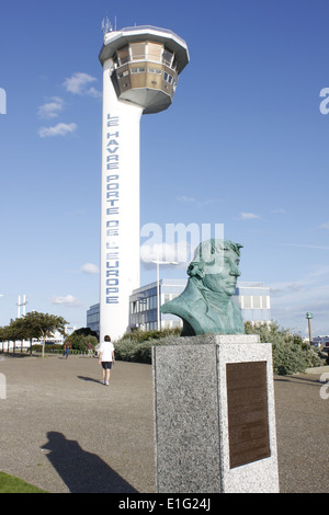 Phare, capitaine de la station du Havre, Seine-Maritime, Normandie, France. Banque D'Images