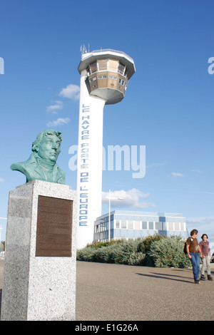 Phare, capitaine de la station du Havre, Seine-Maritime, Normandie, France. Banque D'Images