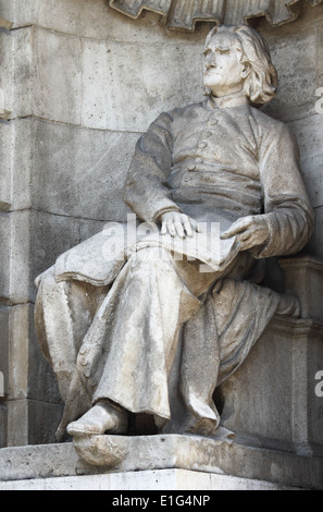 Franz List statue à l'Opéra de Budapest, Hongrie Banque D'Images