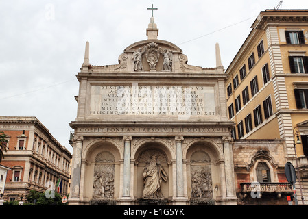 La Fontana dell'Acqua Felice, aussi appelée la Fontaine de Moïse, Rome, Italie Banque D'Images