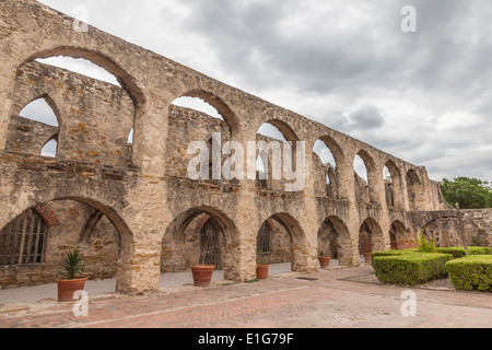 Mission San Jose à San Antonio, Texas. Banque D'Images