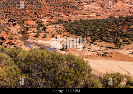 Parc national de KALBARRI, NATURE'S LA FENÊTRE, MURCHISON RIVER, AUSTRALIE OCCIDENTALE Banque D'Images