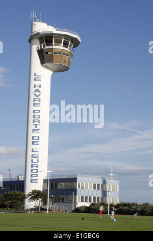 Phare, capitaine de la station du Havre, Seine-Maritime, Normandie, France. Banque D'Images