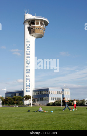 Phare, capitaine de la station du Havre, Seine-Maritime, Normandie, France. Banque D'Images