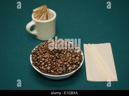 Les grains de café pour le petit déjeuner Banque D'Images