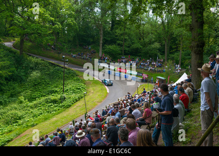 Voiture de course à la compétition de Shelsey Walsh Hill Climb le Worcestershire England UK Banque D'Images