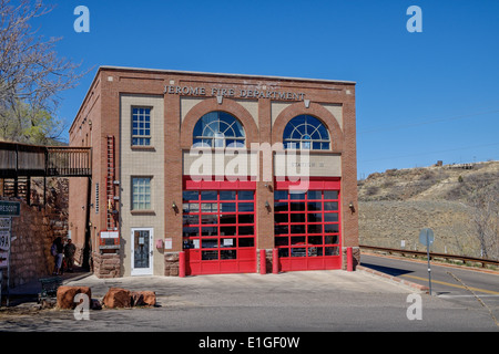 Le poste d'incendie à l'ancienne ville minière de Jerome, Arizona, USA Banque D'Images