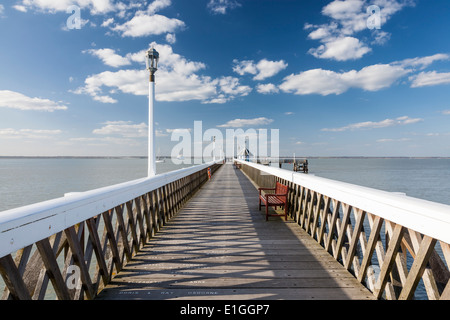 Jetée à Yarmouth, sur l'île de Wight Angleterre Angleterre Europe Banque D'Images