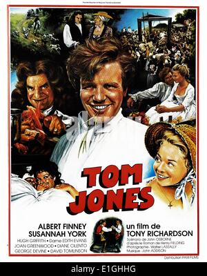 Tom Jones Vainqueur de quatre Academy Awards 1963 un film avec Albert Finney et Susannah York. Banque D'Images