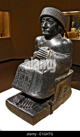 Statue de Prince Gudea était un gouverneur de l'Etat de Lagash dans le sud de la mésopotamie ca. 2144 - 2124 BC. Banque D'Images