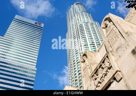 Los Angeles Californie, quartier financier, gratte-ciel de la ville, US Bank Tower Library Tower, architecture postmoderne PEI Cobb plus haut CITIG Banque D'Images