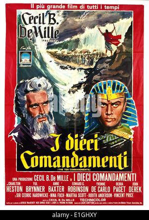 Yul Brynner dans le film épique Les dix commandements de 1956 - Photo
