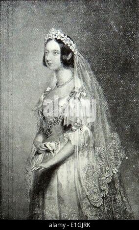 La reine Victoria (1819-1901) Portrait de la reine Victoria dans sa première décennie en tant que reine de Grande-Bretagne Banque D'Images