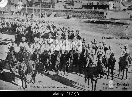 Les troupes de cavalerie russe durant la première guerre mondiale, Banque D'Images