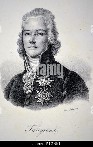 Charles Maurice de Talleyrand-Perigord (1754-1838) que l'on appelle habituellement Talleyrand, diplomate français. Banque D'Images