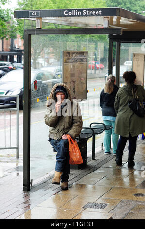 Nottingham, Royaume-Uni. 04 Juin, 2014. Météo Unseasonal est configuré pour continuer avec heavy rain, la plus grande partie de la journée. Crédit : Ian Francis/Alamy Live News Banque D'Images