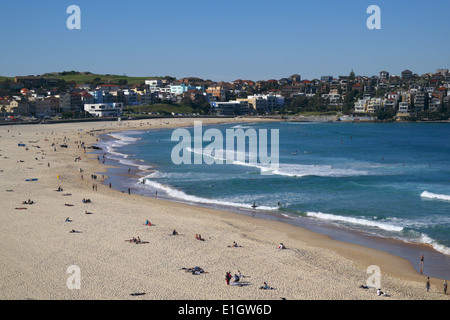 La plage de Bondi en Australie sur un hivers juin jour, NSW, Australie Banque D'Images