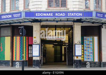 La station de métro Edgware Road, Westminster, Londres Banque D'Images