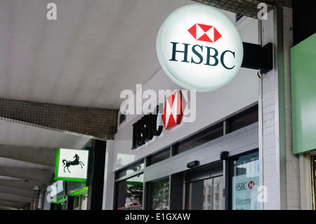 HSBC et la banque Lloyds Banque D'Images