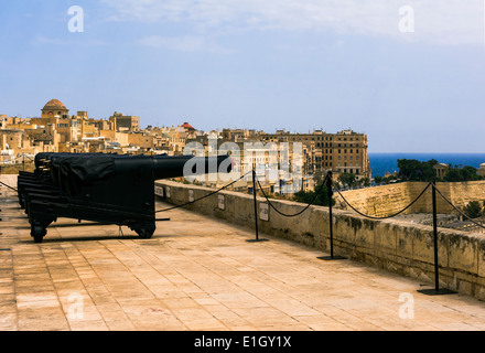 La batterie, La Valette, Malte. Banque D'Images