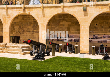 La batterie, La Valette, Malte. Banque D'Images