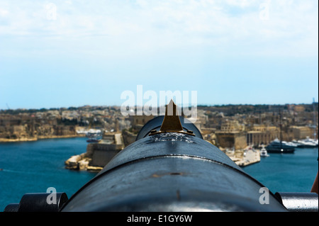 La batterie, La Valette, Malte. Banque D'Images